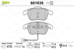 601036 Valeo Brake Pad Set, Disc For Audi, Seat, Vw, (svw). Fixed Price $77.79.