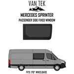 Mercedes Sprinter 170" Wheel Base Passenger Side Solid Window 2018 - 2026. Fixed Price $315.95.