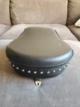 Harley Davidson Studded Black Vinyl Driver Seat 5579 - Cleaned! Milsco. Fixed Price $59.99.