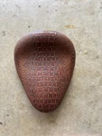 La Rosa Design Harley Chopper Bobber 16"X13" Brown Gator Print Solo Spring Seat. Fixed Price $110.00.