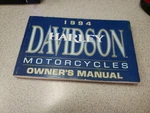 1994 Harley-davidson Motorcycles Original Owner's Manual #99466-94. Fixed Price $35.00.