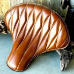 Spring Solo Seat Chopper Scout Bobber Fit For Harley Tan Diamond Leather 24. Fixed Price $94.05.