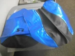 Nos Kawasaki Fuel Blue & Black With Fire Graphic Seat Cover 6R K53001-243. Fixed Price $99.99.