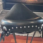 Mustang Studded Concho Braid Solo Motorcycle Seat Blk Leather 15 Wide 1996-2003. Fixed Price $255.99.
