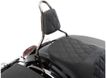Drag Tapered Sissy Bar Pad Black Double Diamond Vinyl Harley & Custom 0822-0449. Fixed Price $89.95.
