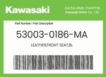 Kawasaki Genuine Leather,front Seat,bl 53003-0186-MA. Fixed Price $228.59.