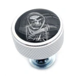 Chrome Billet Aluminum "reaper" Polished Knurled Seat Bolt For Harley. Fixed Price $7.85.