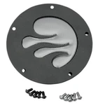 Drag Specialties Accent Style Derby Cover Flame Wrinkle Black 1107-0216. Fixed Price $29.95.
