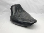00-05 Harley Softail Saddlemen Renegade Smooth Solo Seat W / Gold Flame Stitch. Fixed Price $225.95.